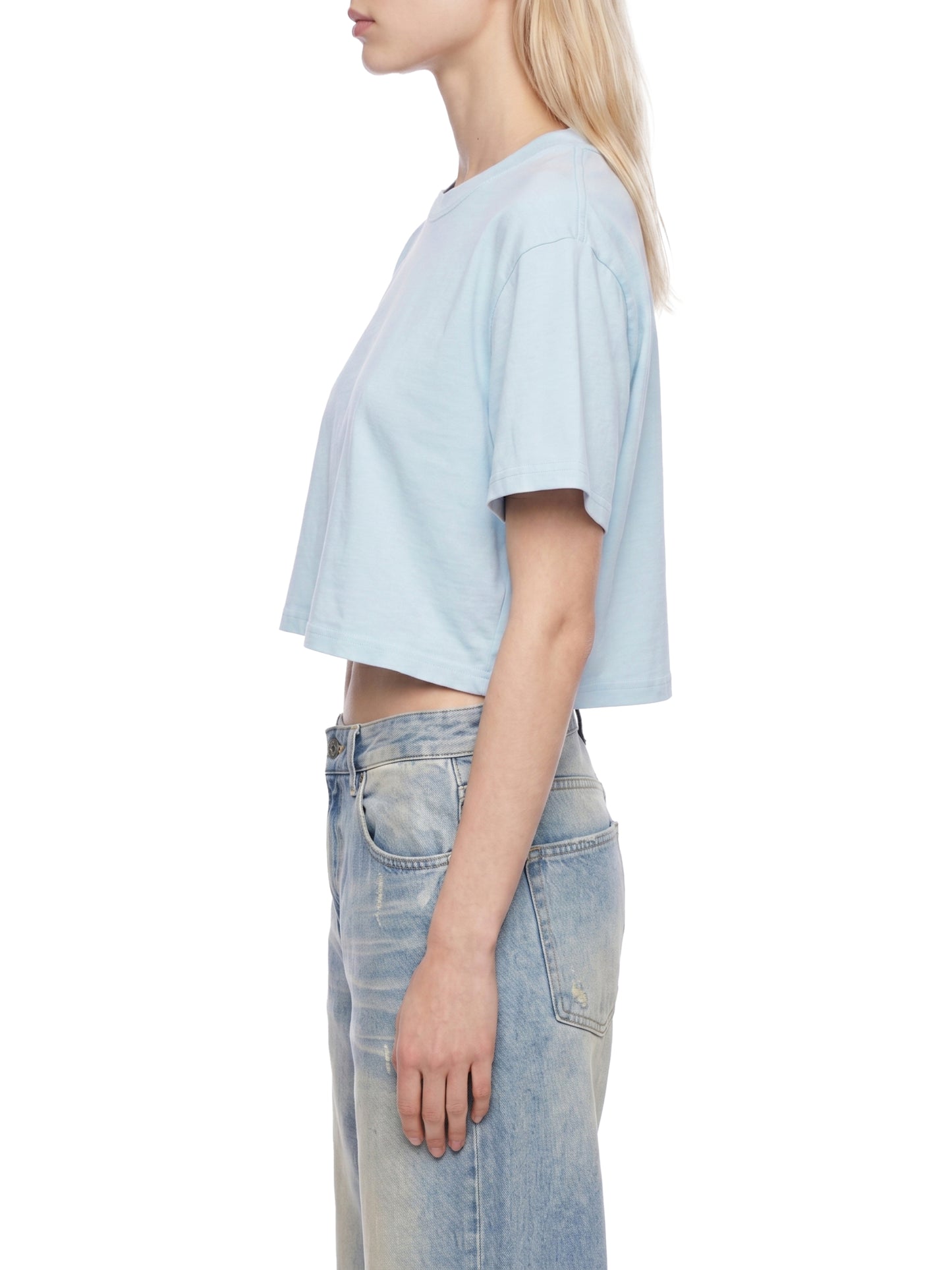 Women's Mineral Wash Cotton Crop T-Shirt