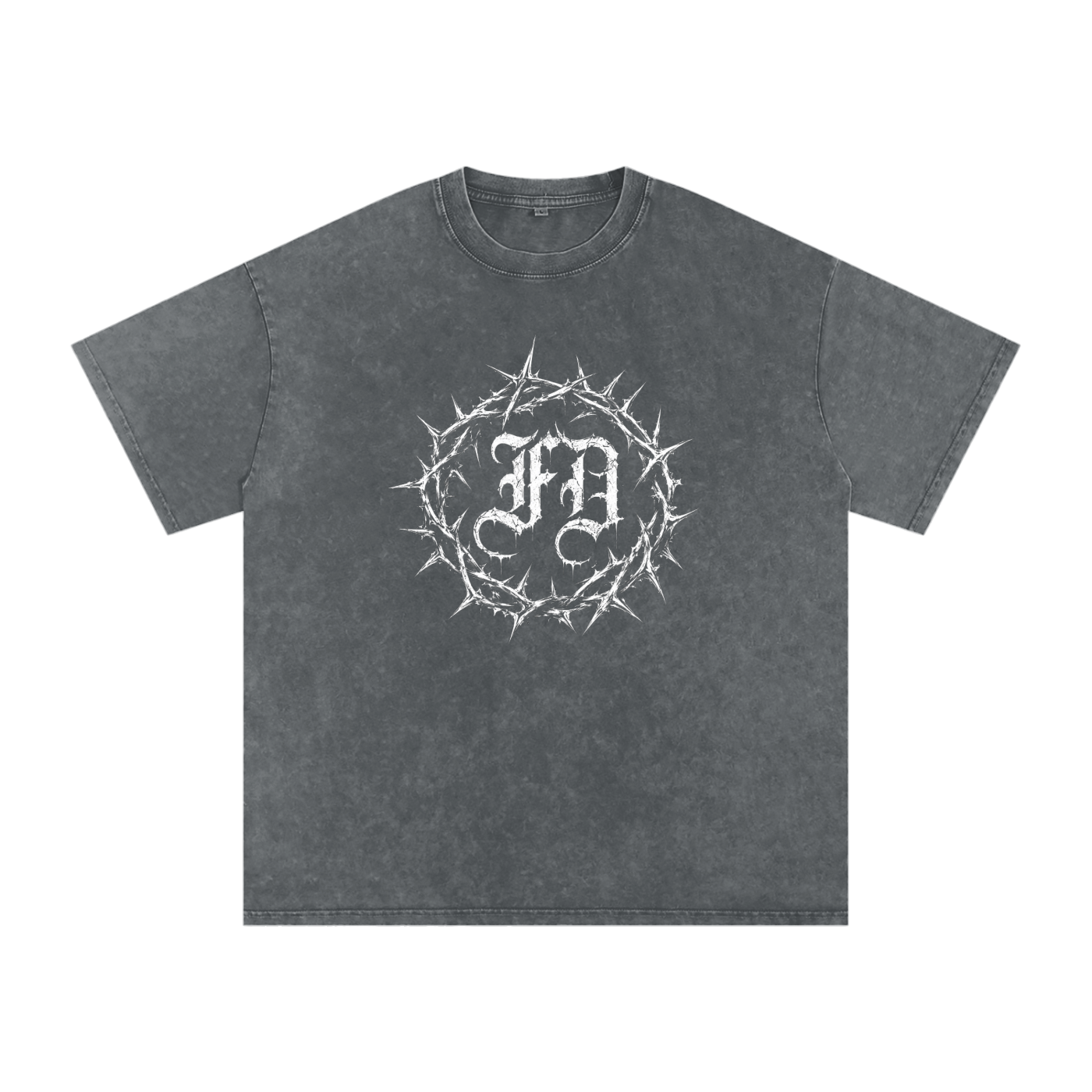 Snow Washed Oversized Cotton T-Shirt