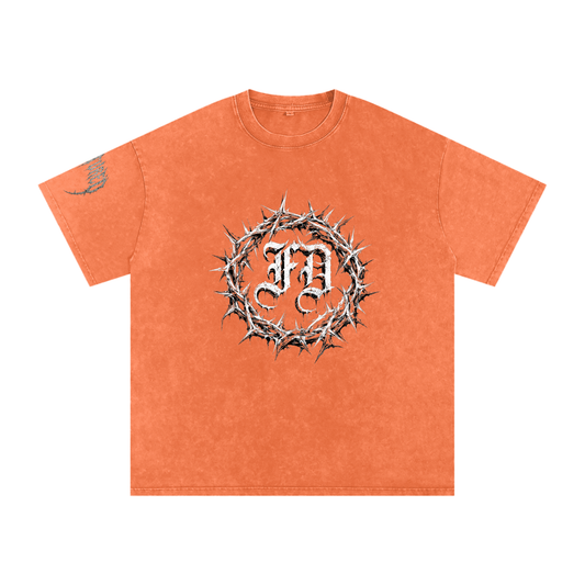 Snow Washed Oversized Cotton T-Shirt
