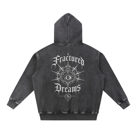 Snow Wash Fleece Oversize Hoodie