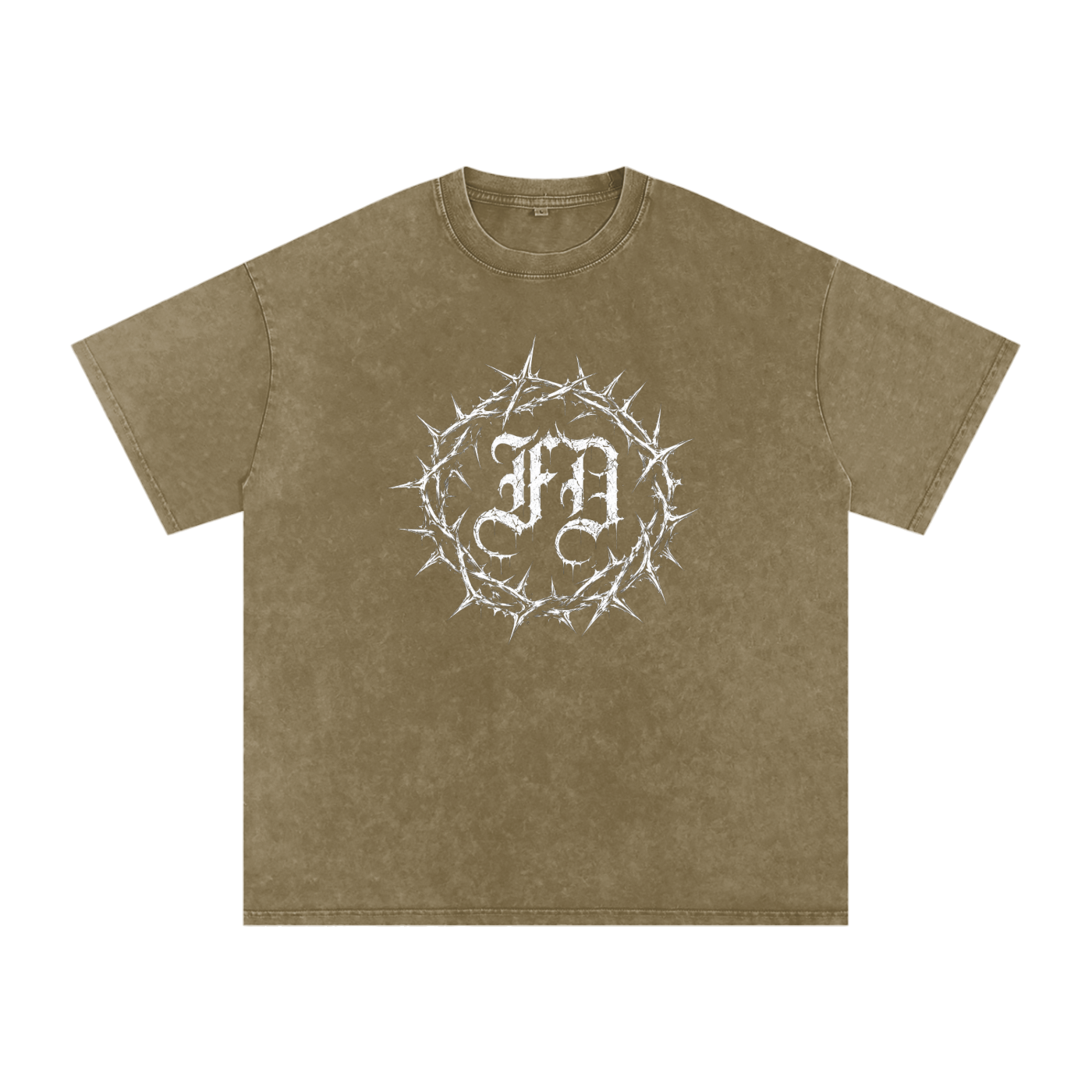 Snow Washed Oversized Cotton T-Shirt