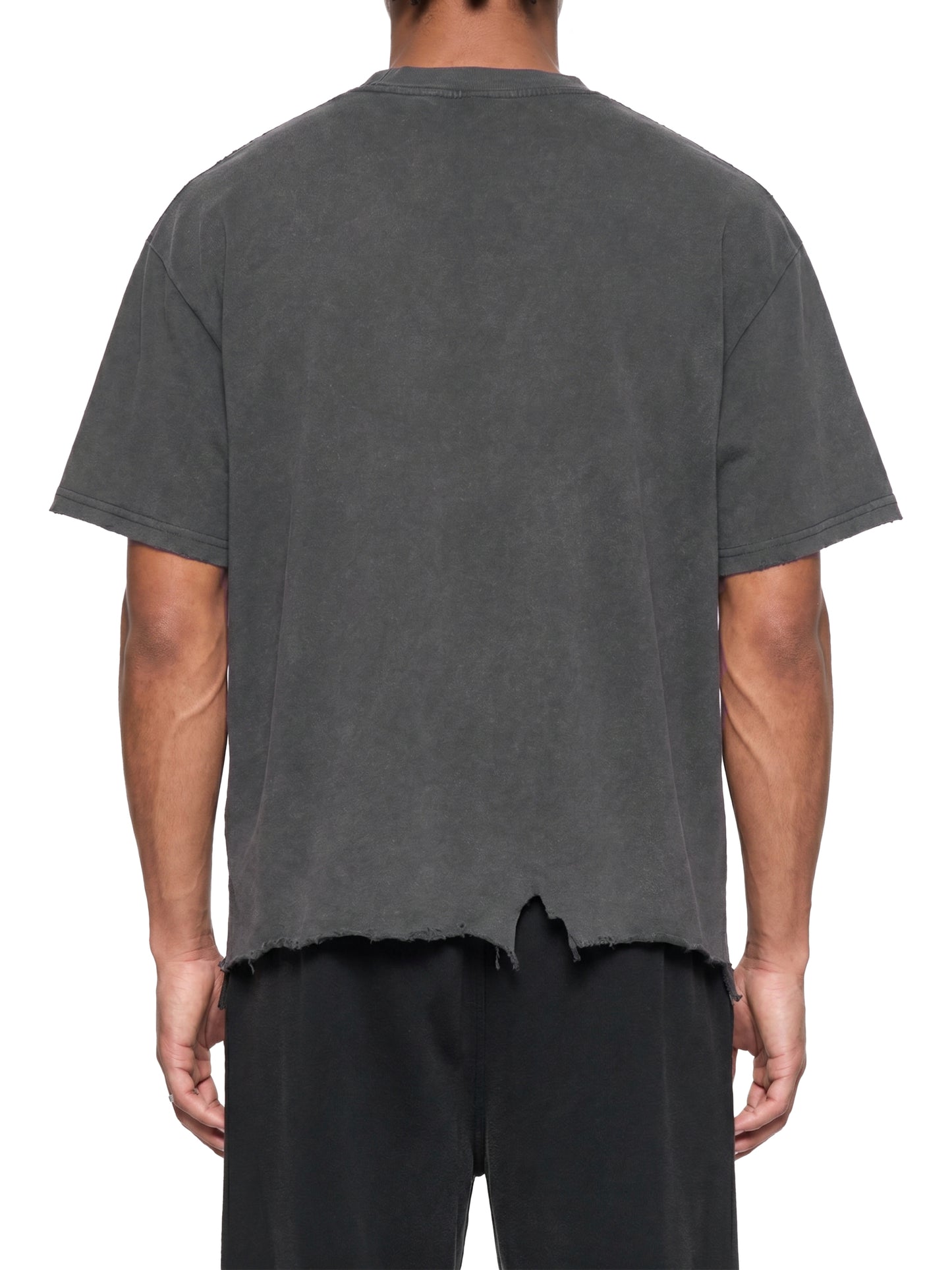 Vintage Wash Boxy Distressed Hem T-Shirt